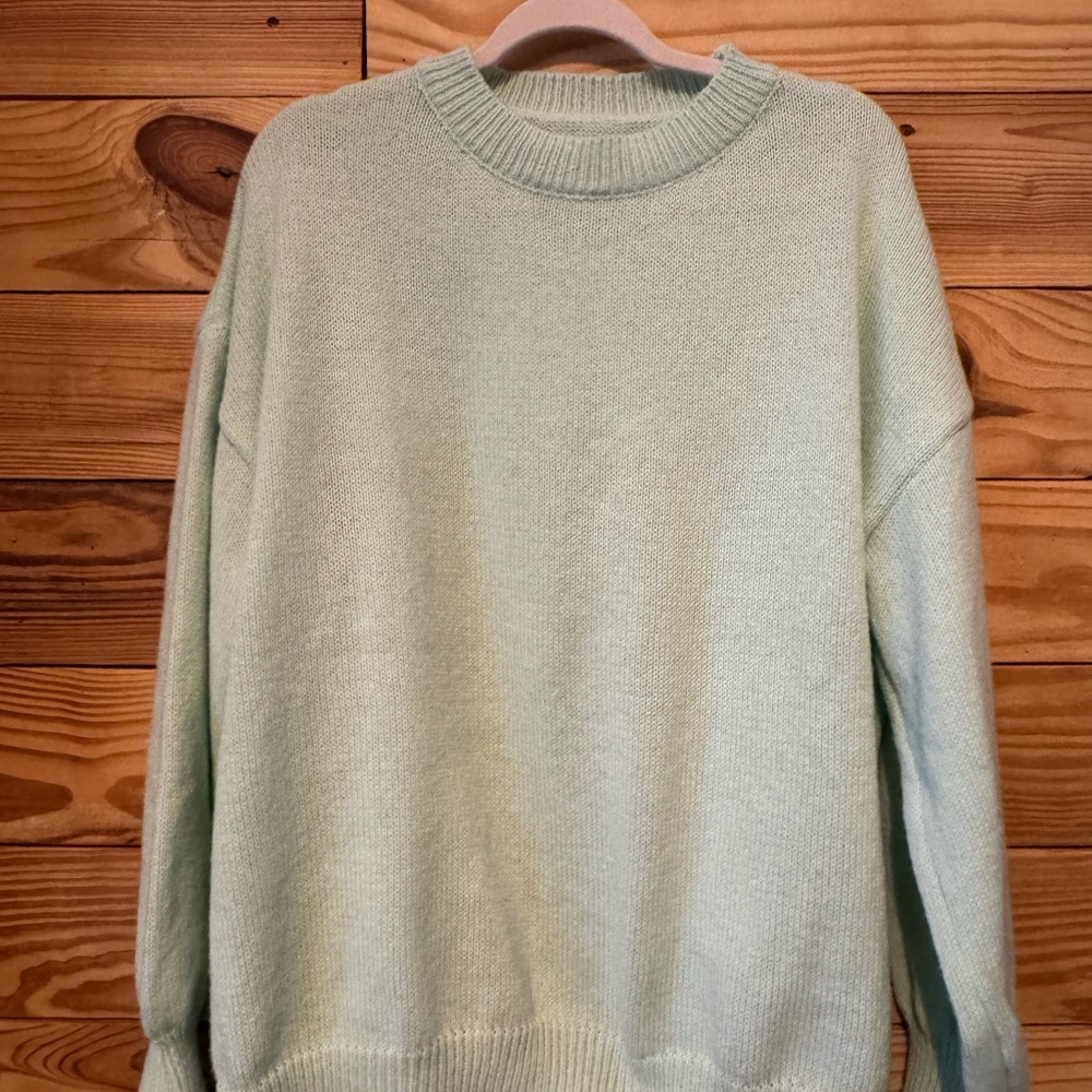 Vintage 80s/90s Mint Green Knit Sweater Women’s 2X